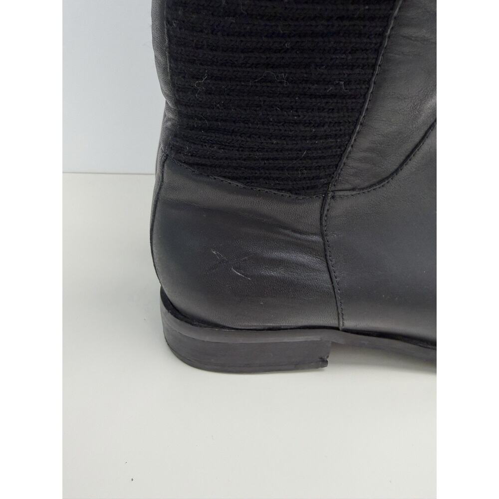 Aetrex Vera Black Knee-High Leather Tall Riding Boots Size 10 - Picture 3 of 8